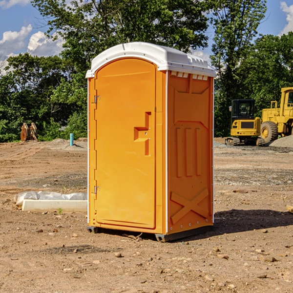 how often are the porta potties cleaned and serviced during a rental period in Kettlersville Ohio